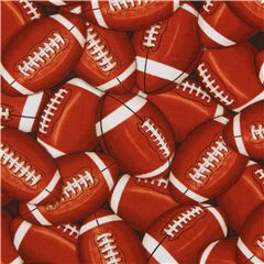 Tela de deportes con bal�n de rugby f�tbol americano Tela de Timeless Treasures