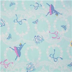 tessuto blu oxford dal Giappone ballerine diademi scarpette Tessuto di Japanese Indie