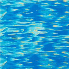Tela azul con agua y dorados algod�n EE. UU. Tela de Timeless Treasures