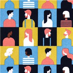 Comprobador De Perfiles De Personas Coloridas Tela de Stof France