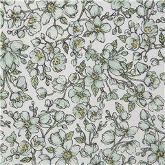 Delicati Fiori Colorati Illustrati Allungarsi Tessuto di Robert Kaufman