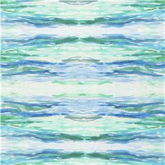 tessuto blu verde fiume strisce cotone USA Tessuto di Dear Stella