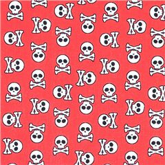 Calavera De Pirata Con Huesos Cruzados Tela de Stof France