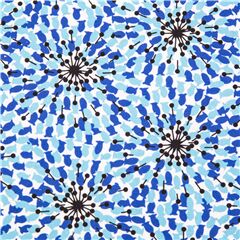 tessuto blu Graphic Edge fiori cotone USA Tessuto di Michael Miller