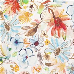 tessuto bianco fiori grandi colorati cotone Tessuto di Dear Stella
