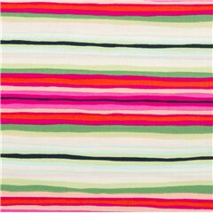 tessuto strisce rosa rosse verdi cotone Tessuto di Michael Miller
