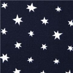Stelle Bianche A Sei Punte Blu Marino Tessuto di Michael Miller