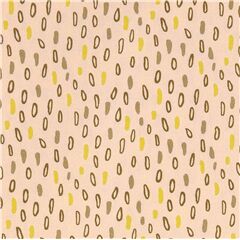Pois E Riccioli Verdi E Marroni Tessuto di Michael Miller