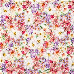 Tessuto rosa panna fiori primaverili in cotone romantico Tessuto di Michael Miller
