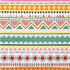 tessuto Primitive Stripe colorato cotone pois strisce triangoli Tessuto di Michael Miller