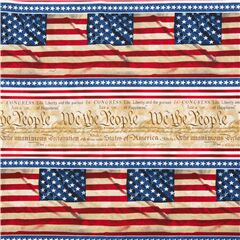 Tela algod�n sepia azul rojo blanco rayas bandera EE. UU. Tela de Timeless Treasures