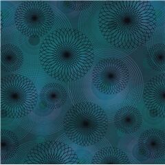 tela t�cnica punto ba�o verde azul c�rculo espiral Tela de Robert Kaufman