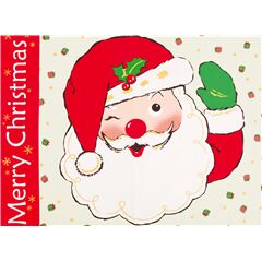 Tela con panel gran Santa Claus letrero Merry Christmas Tela de Michael Miller