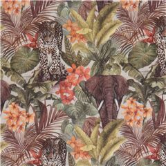tela de animales ex�ticos leopardo y elefante Tela de Stof France