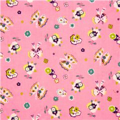 tessuto rosa farfalle fiori colorati Tessuto di Liberty Fabrics