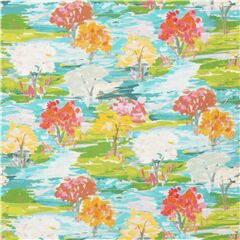 tessuto stile acquerello alberi scena campestre cotton Tessuto di Dear Stella