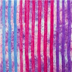 tessuto artigianale strisce viola rosa blu sarong stile batik cotone tie dye Tessuto di Michael Miller