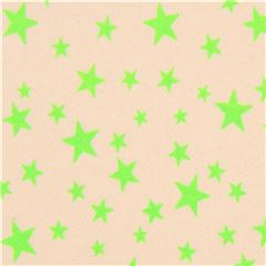 Divertente Stella Neon Su Terry Loopback Beige Stretching Tessuto di Japanese Indie