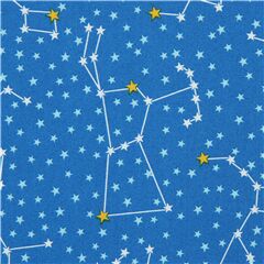tessuto blu spazio costellazioni Tessuto di Robert Kaufman