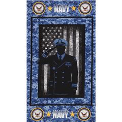 Tela azul con panel con soldado US Navy Tela de Sykel Enterprises