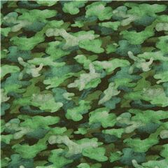 Tela camuflaje de algod�n estampado verde verano acampada Tela de Michael Miller