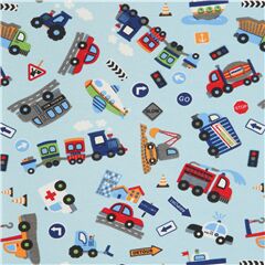 Transportes Y Se�ales Que Dan Vueltas Stretch Tela de Stof France