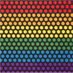 Nero Colorato A Pois E Strisce Arcobaleno Tessuto di Alexander Henry