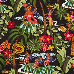Leis Luaus E Alohas Ragazze Hawaiane Hula Tessuto di Alexander Henry