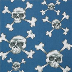 Teschio E Ossa Incrociate Pirata Halloween Tessuto di Alexander Henry