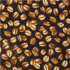 tessuto marrone scuro chicchi caff� marroni cotone Ritagli (Ritagli)