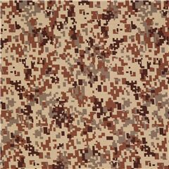 Tela camuflaje pixel digital caqui marr�n algod�n Tela de Robert Kaufman