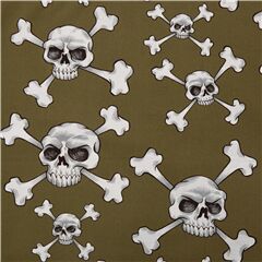 Teschio E Ossa Incrociate Pirata Halloween Tessuto di Alexander Henry