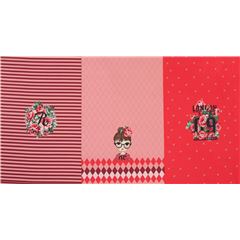 Tela de punto con panel de rosas y rombos Retazo (Retazo)