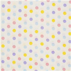 Carini Pois Pastello Bianco Sporco Tessuto di Japanese Indie