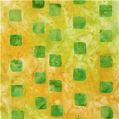 tessuto arancione sarong stile batik cotone tie dye cubi verdi Tessuto di Michael Miller