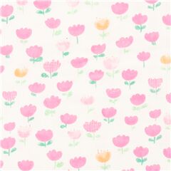Carini Fiori Acquerello Retr� Tessuto di Japanese Indie