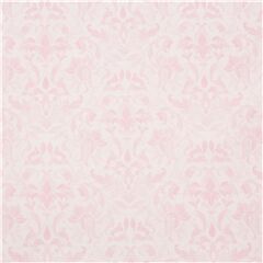 tessuto rosa bianco cotone stile broccato fiori Tessuto di Michael Miller