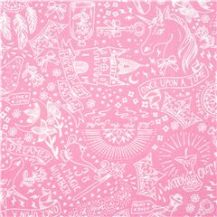 tessuto rosa cotone with magic wand lamp crown acchiappasogni Tessuto di Dear Stella