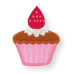 toppa iron-on cupcake rosa fragola 1 pezzo di Japanese Indie
