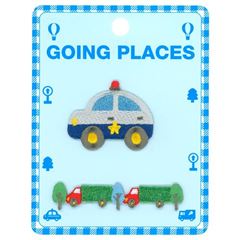 Toppa iron-on macchina polizia alberi 2 pezzi di Sanrio