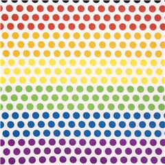 Bianco Colorato A Pois E Strisce Arcobaleno Tessuto di Alexander Henry