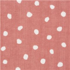 semplici pois bianchi rustici tessuto garza cotone giapponese rosa Tessuto di Japanese Indie