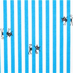 tessuto strisce blu gatti Oxford dal Giappone Tessuto di Japanese Indie