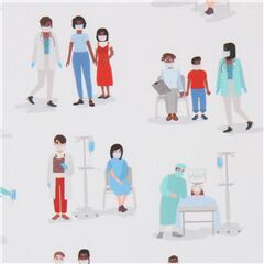 tessuto bianco medici infermieri pazienti Tessuto di Robert Kaufman