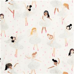 tessuto bianco brillantini ballerina Tessuto di Dear Stella