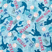Tela azul iconos b&eacute;isbol deporte vintage