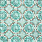 Cerchi di mandala geometrici blu incrociano il tessuto Ritagli