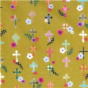 Croix Religieuse &Agrave; Fleurs Color&eacute;es