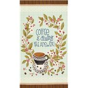 El Caf&eacute; Siempre Es La Respuesta Panel Floral