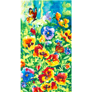 Pensamientos Mariposas Flores De Jard&iacute;n Panel